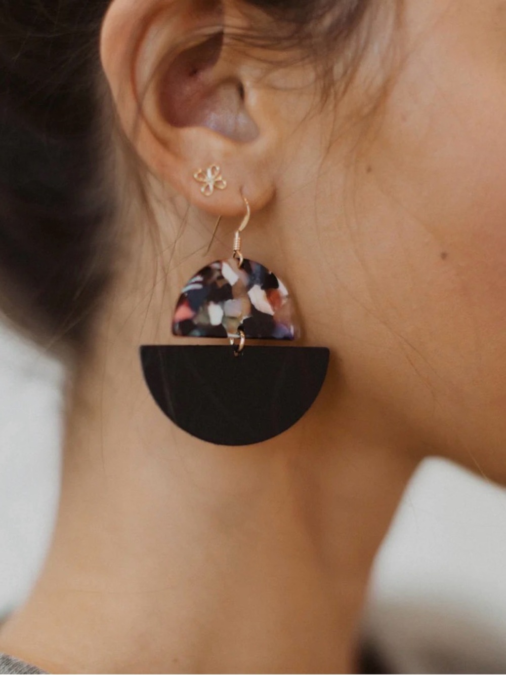 Nickel & Suede Multi-Color Earrings Luna Style